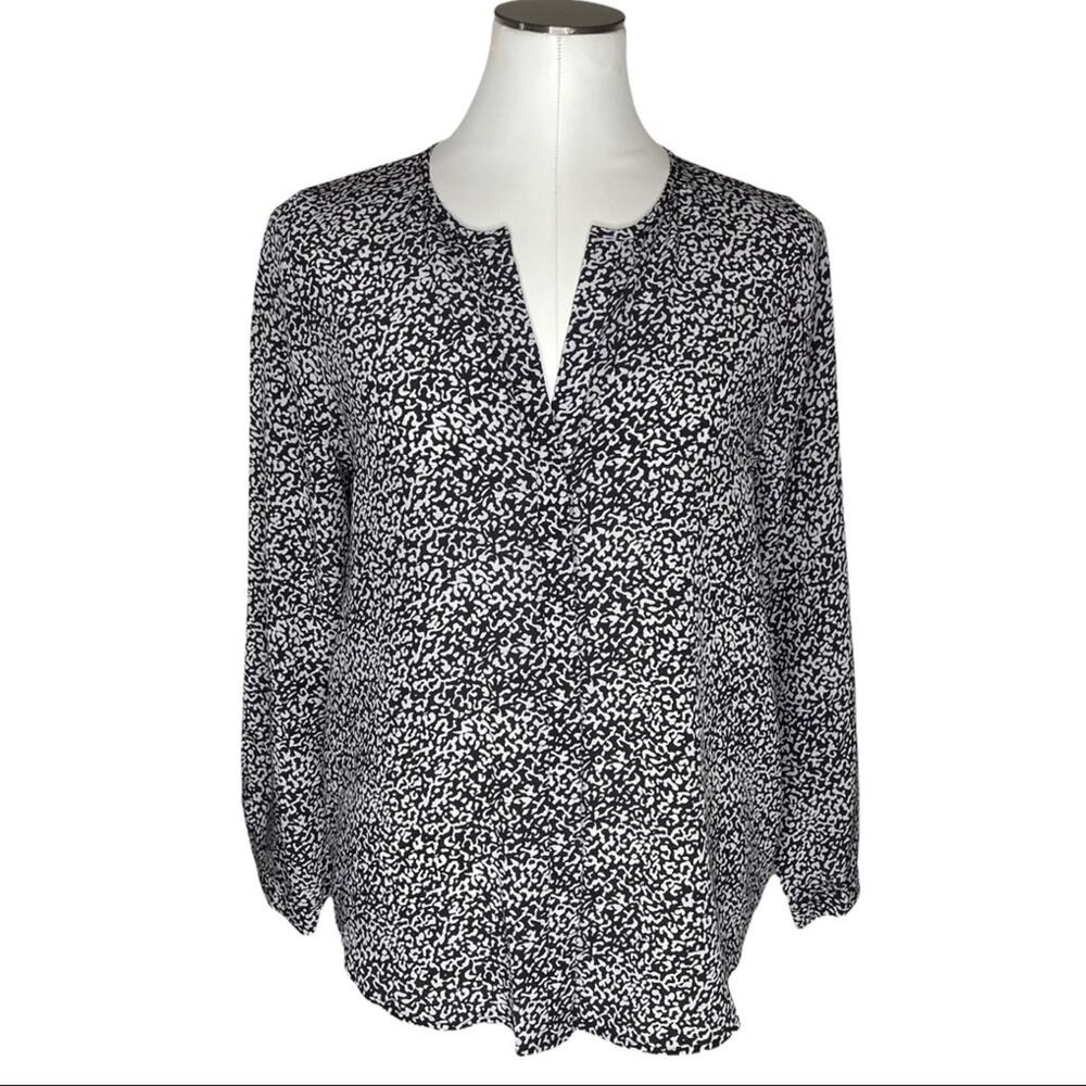 Joie Printed Silk Button Down Blouse size Small
